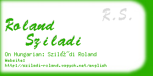 roland sziladi business card